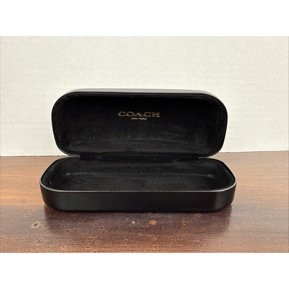Authentic Coach Black Sunglasses Hard Case w/‎ Sealed Cleaning Cloth - Picture 2 of 7